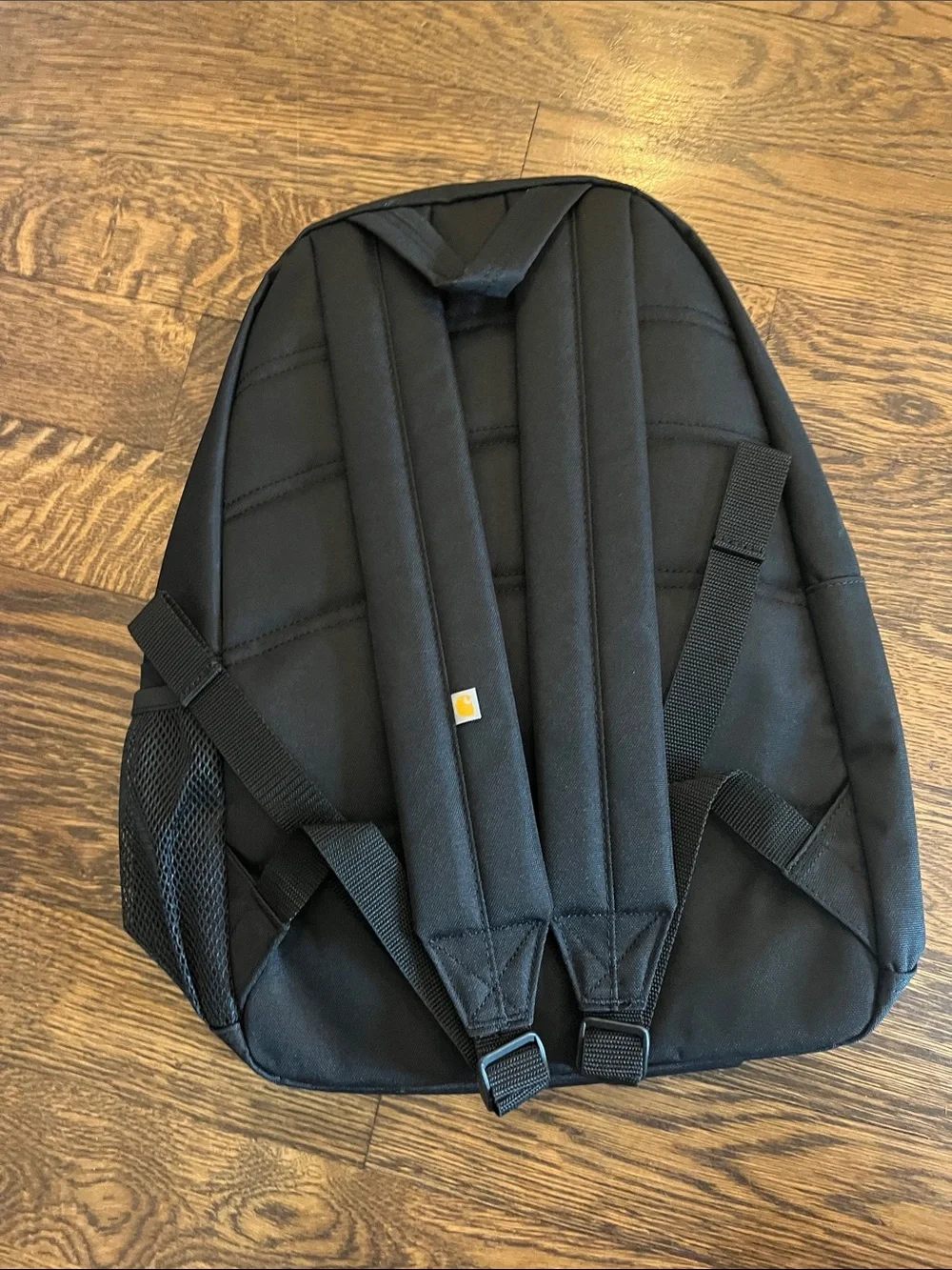 Carhartt Black Backpack with Yellow Logo Patch new